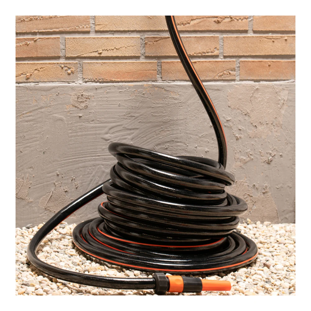 Black + Decker Coiled Garden Hose | 25m, 19mm Diameter, Securing Strap - Image 3