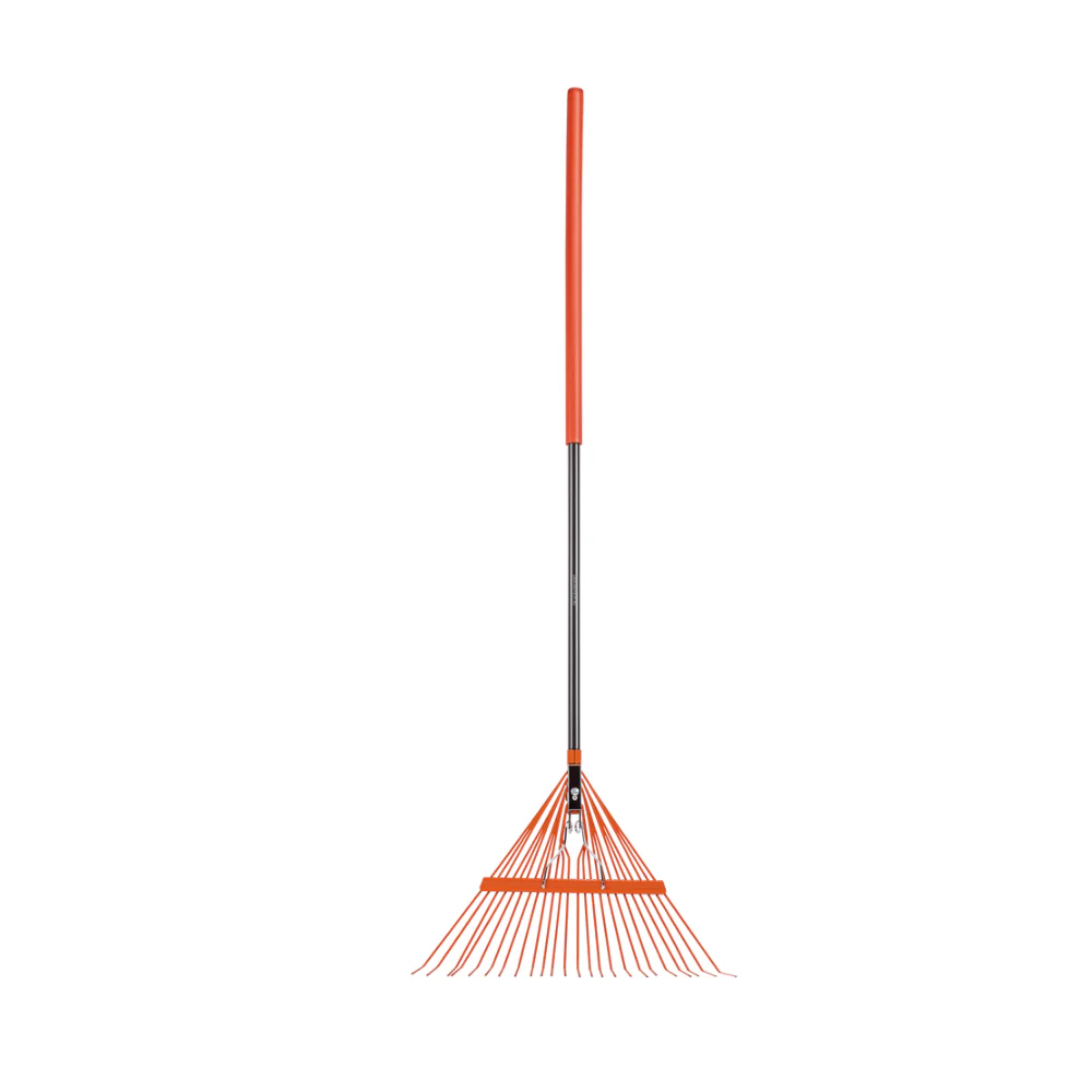 Black + Decker Springback Leaf Rake | Wide Fan Head, Long Handle - Image 2