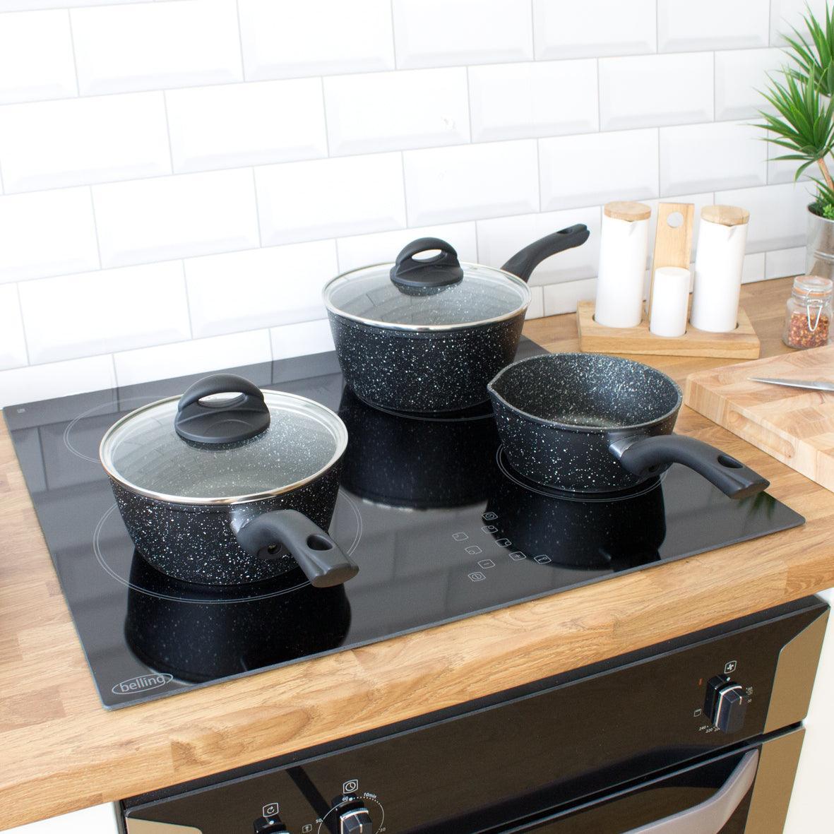Blackmoor Classic Non-Stick Black Saucepan with Lid | 18cm - Image 5