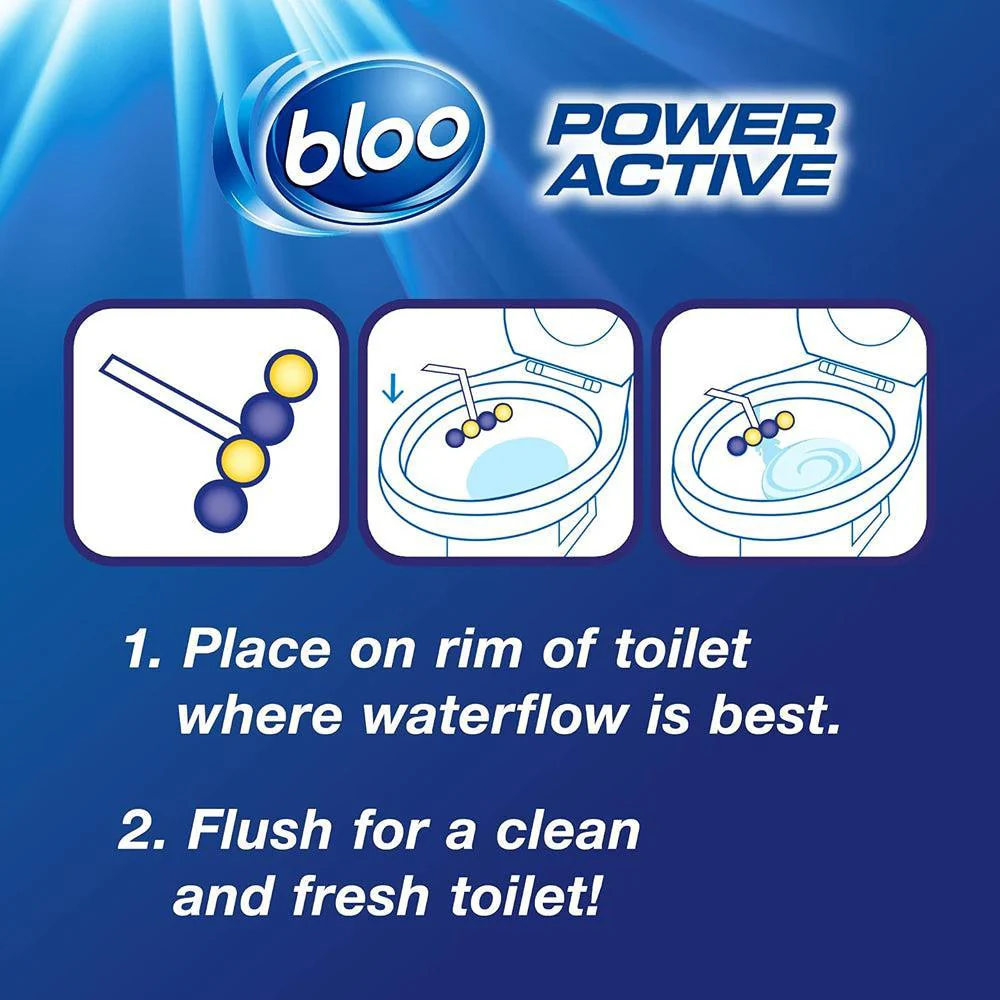 Bloo Power Active Lemon Toilet Rim Block | Pack of 3 - Image 5
