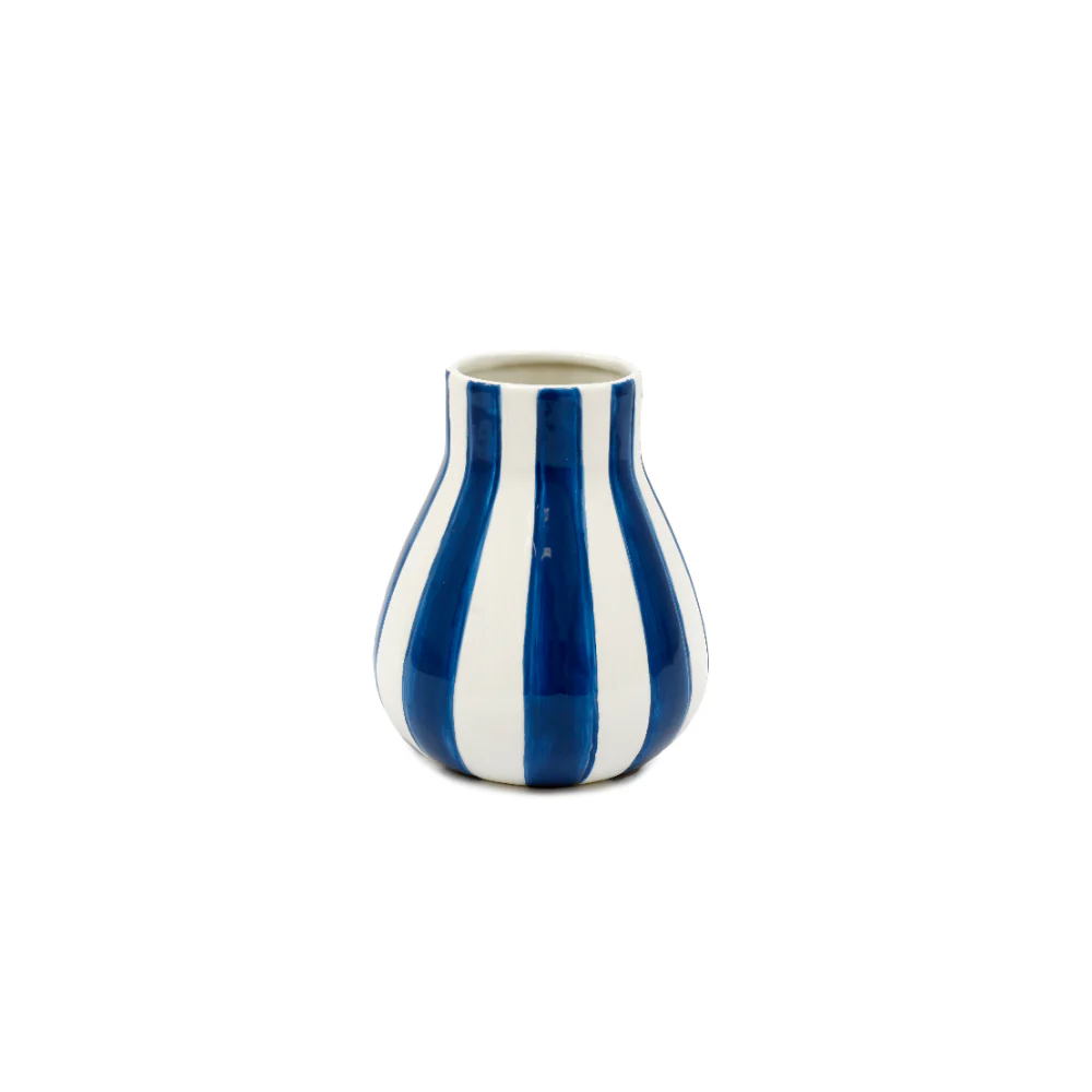 Blue Stripe Vase | 12 x 14cm