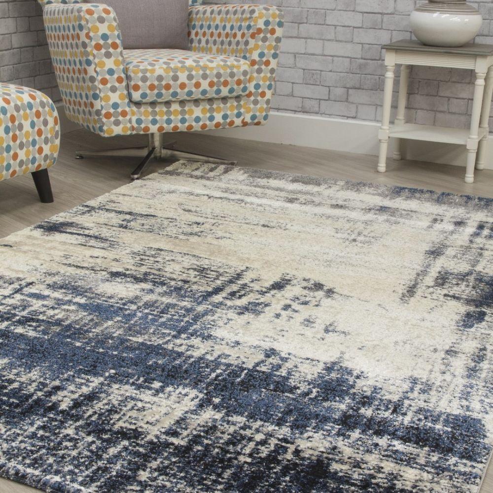 Callisto Accents Navy Rug | Abstract Modern Motives - Image 3