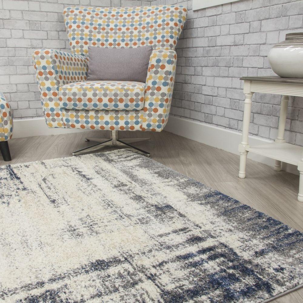 Callisto Accents Navy Rug | Abstract Modern Motives - Image 4
