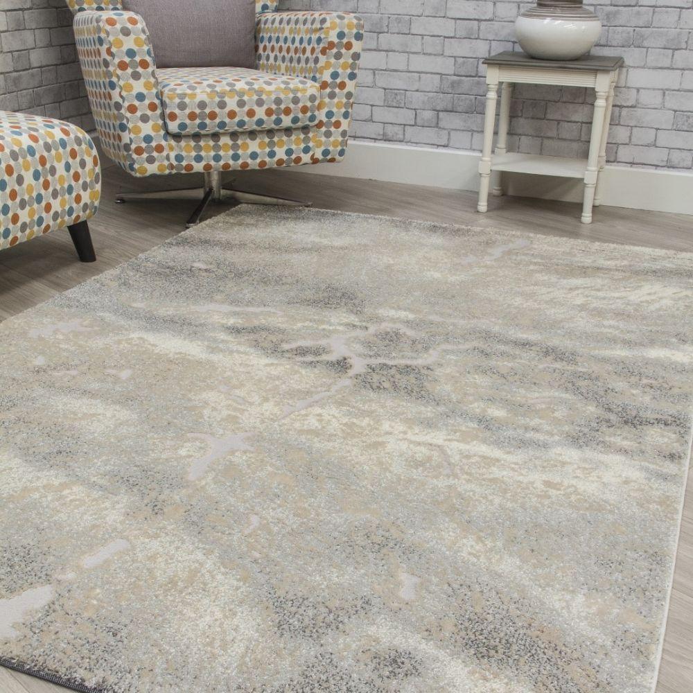 Callisto Mist Grey Beige Rug | Abstract Modern Motives - Image 3