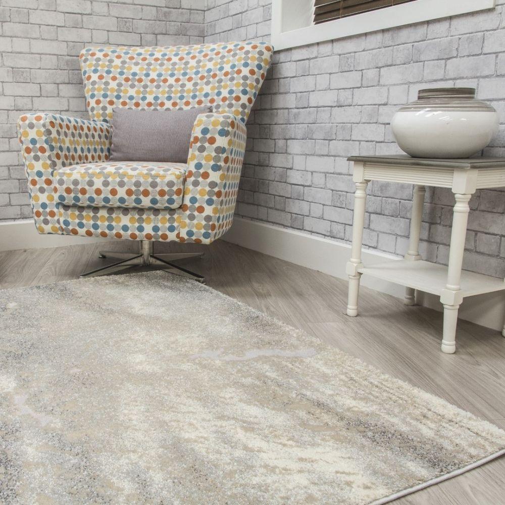 Callisto Mist Grey Beige Rug | Abstract Modern Motives - Image 5
