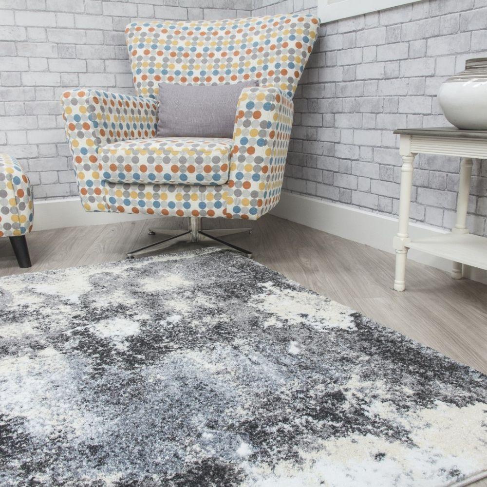 Callisto Storm Grey Blue Rug | Abstract Modern Motives - Image 3