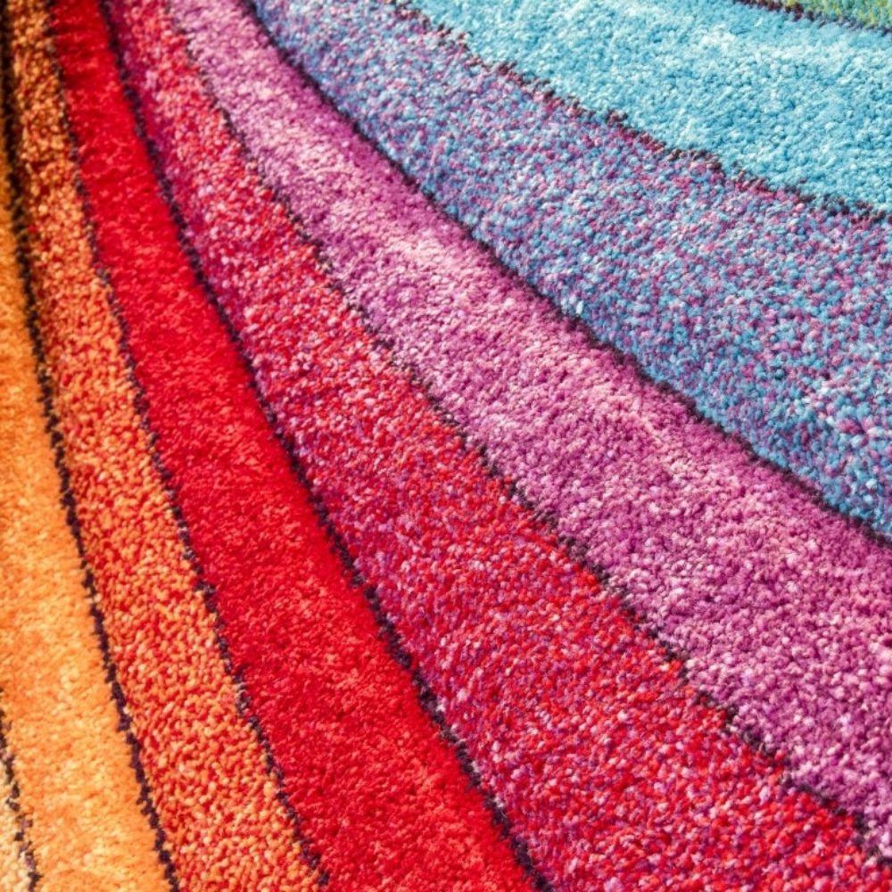 Candy Modern Rainbow Multicoloured Rug | Vivid Colours - Image 4