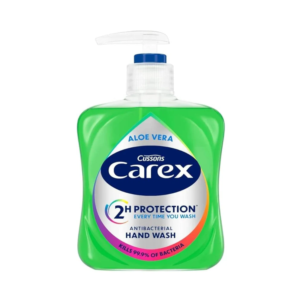 Carex Aloe Vera Antibacterial Hand Wash | Kills 99.9% Bacteria, Pump Dispenser