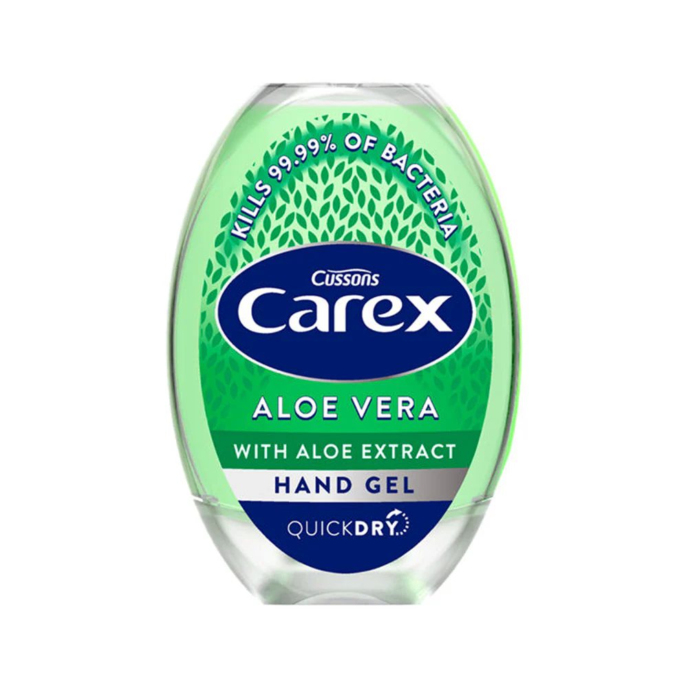 Carex Aloe Vera Quick-Dry Hand Sanitiser Gel | 50ml, No-Rinse