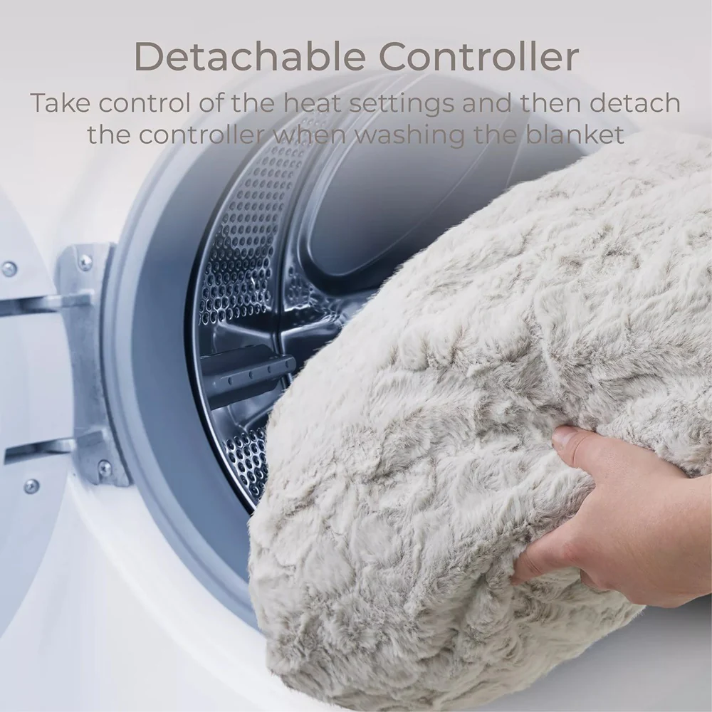 Carmen Animal Skin Electric Heated Blanket | Ultra Plush, Wired Control - Image 6
