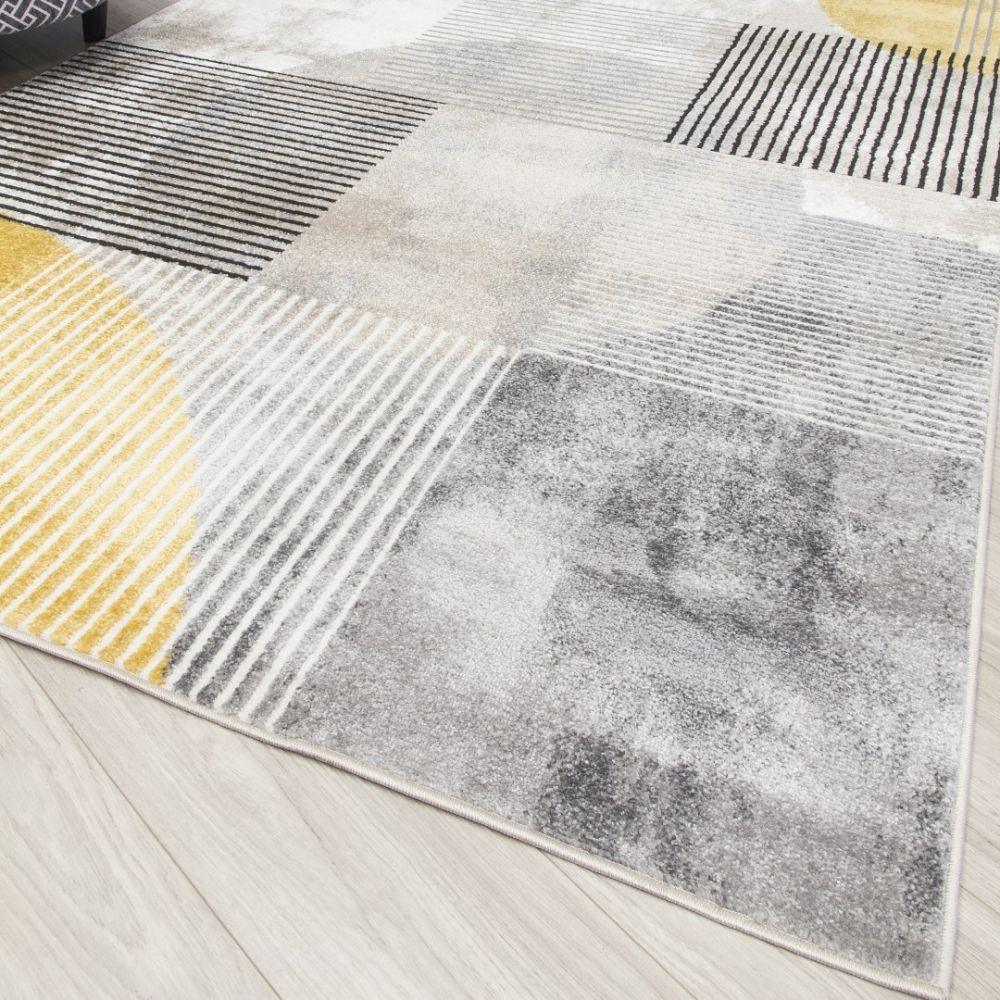 Casino Geo Ochre Rug | Abstract Modern Motives - Image 5