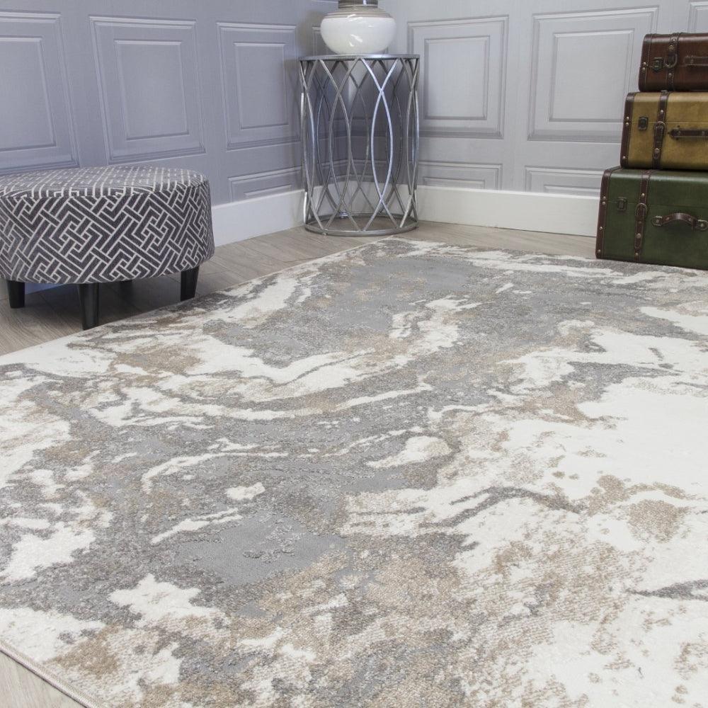 Casino Marble Greige Rug | Abstract Modern Motive - Image 3