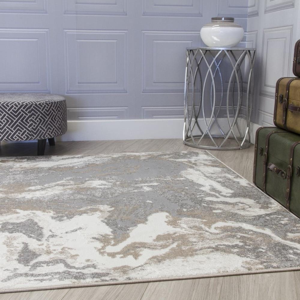 Casino Marble Greige Rug | Abstract Modern Motive - Image 4