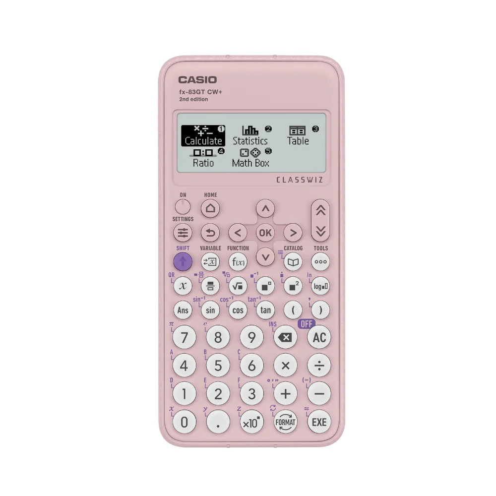 Casio Pink Scientific Calculator | 4 Line Display