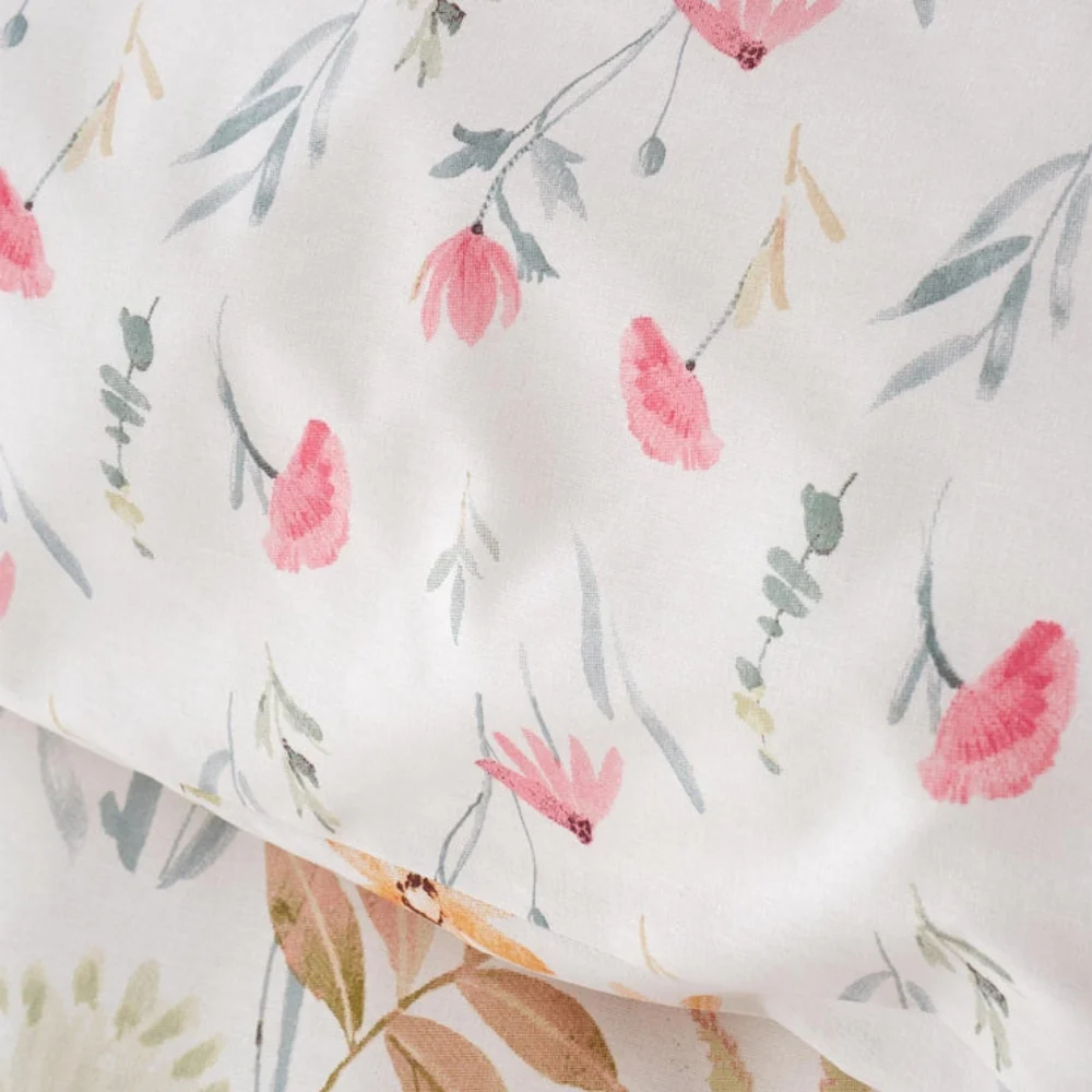Catherine Lansfield Ella Poppy Cream Floral Reversible Quilt Set | King Size - Image 4