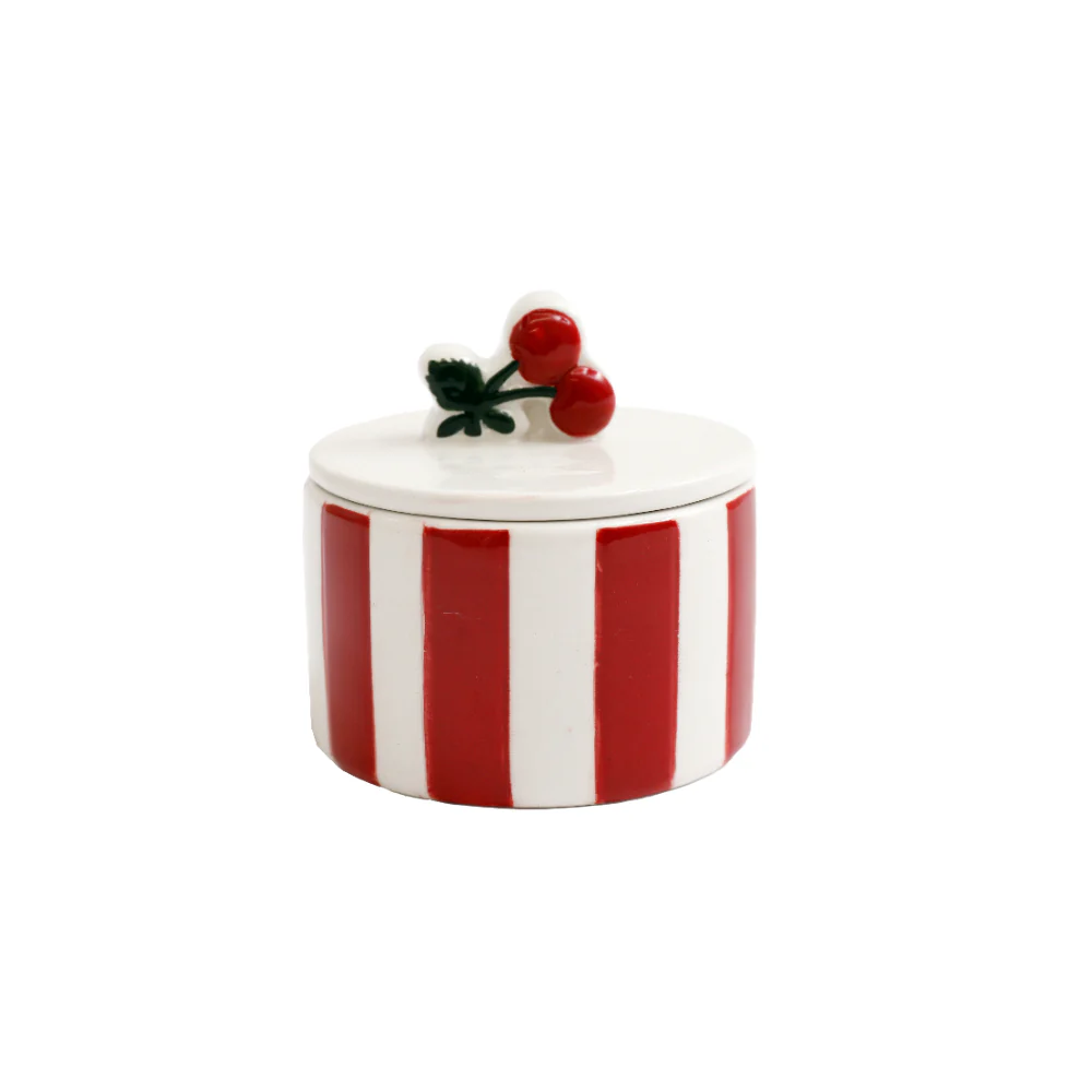 Cherry Trinket Pot | 8.5 x 5cm, Jewellery Storage, Cherry Design