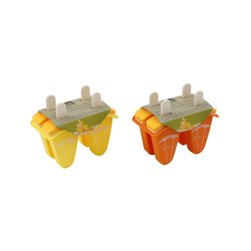 Citrus Slice Ice Lolly Mould Set | Pack of 4, Citrus Design