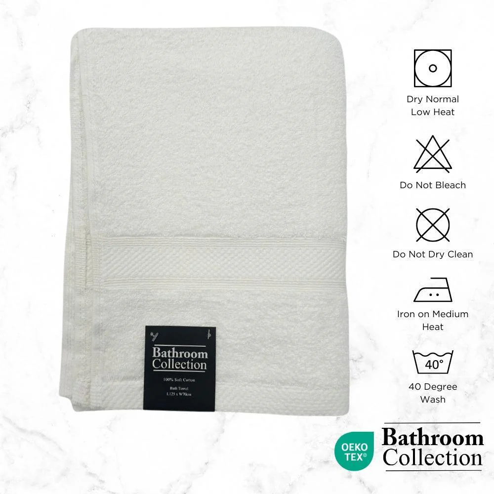 Classic Cotton Bath Towel | 100% Cotton & Ultra Absorbent | Assorted Colours - Image 4