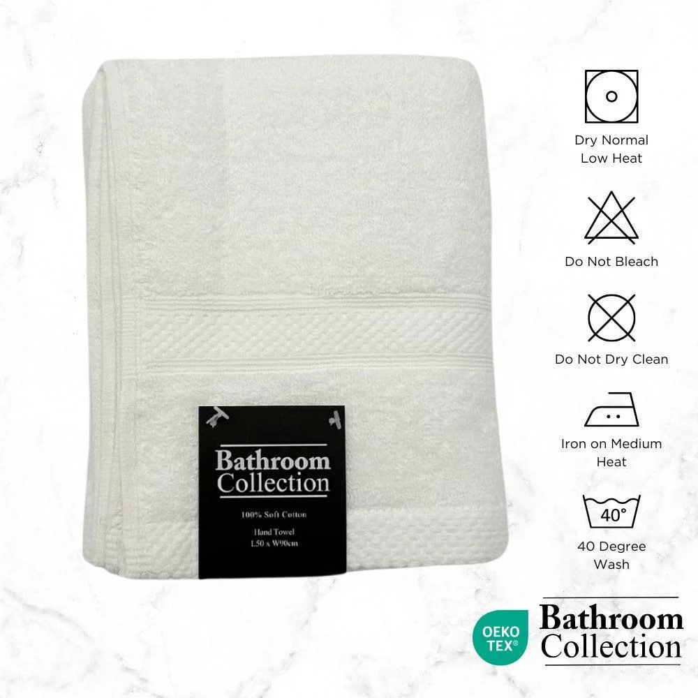 Classic Cotton Hand Towel | 100% Cotton & Ultra Absorbent | Assorted Colours - Image 4