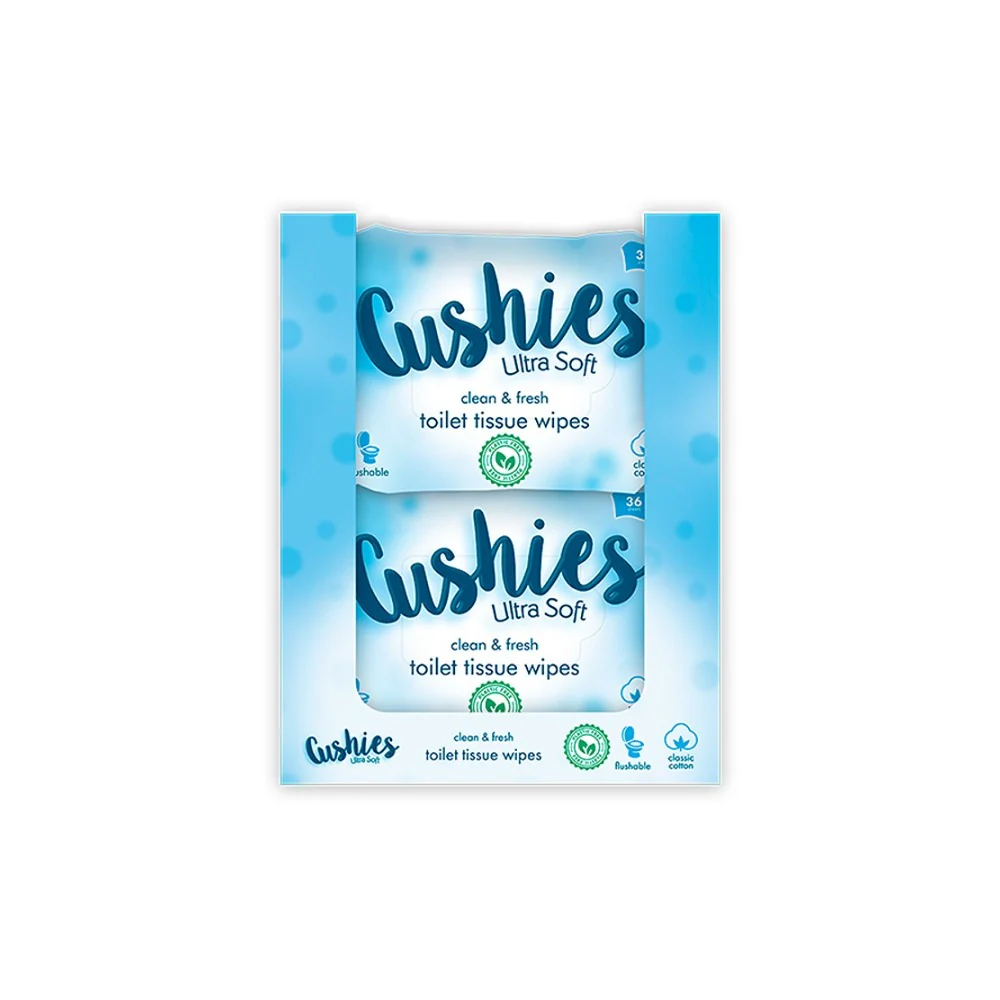 Classic Cotton Scent Flushable Toilet Wipes | Plastic-Free, Pack of 36 - Image 2