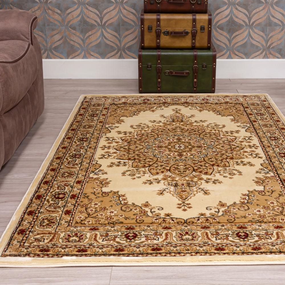 Classique Medallion Ivory Rug | Timeless Floral Design for Elegant Spaces - Image 2