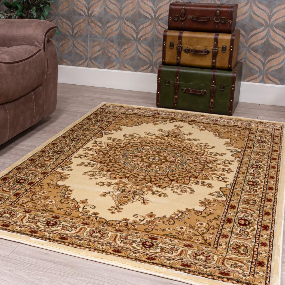Classique Medallion Ivory Rug | Timeless Floral Design for Elegant Spaces - Image 3
