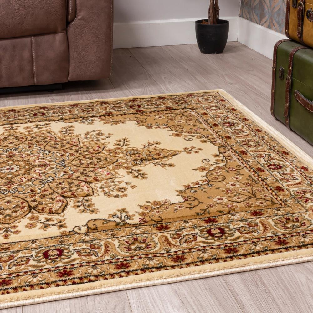 Classique Medallion Ivory Rug | Timeless Floral Design for Elegant Spaces - Image 4