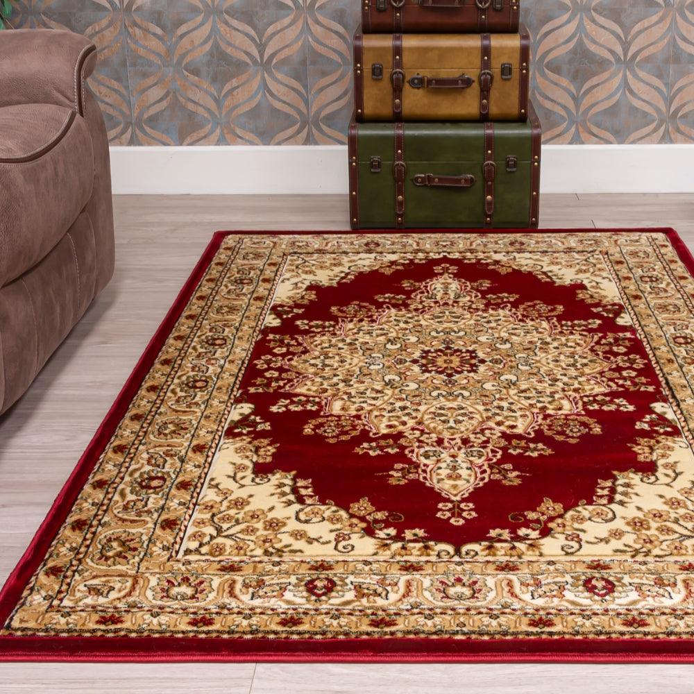 Classique Medallion Red Rug | Traditional Elegance Meets Modern Comfort - Image 2