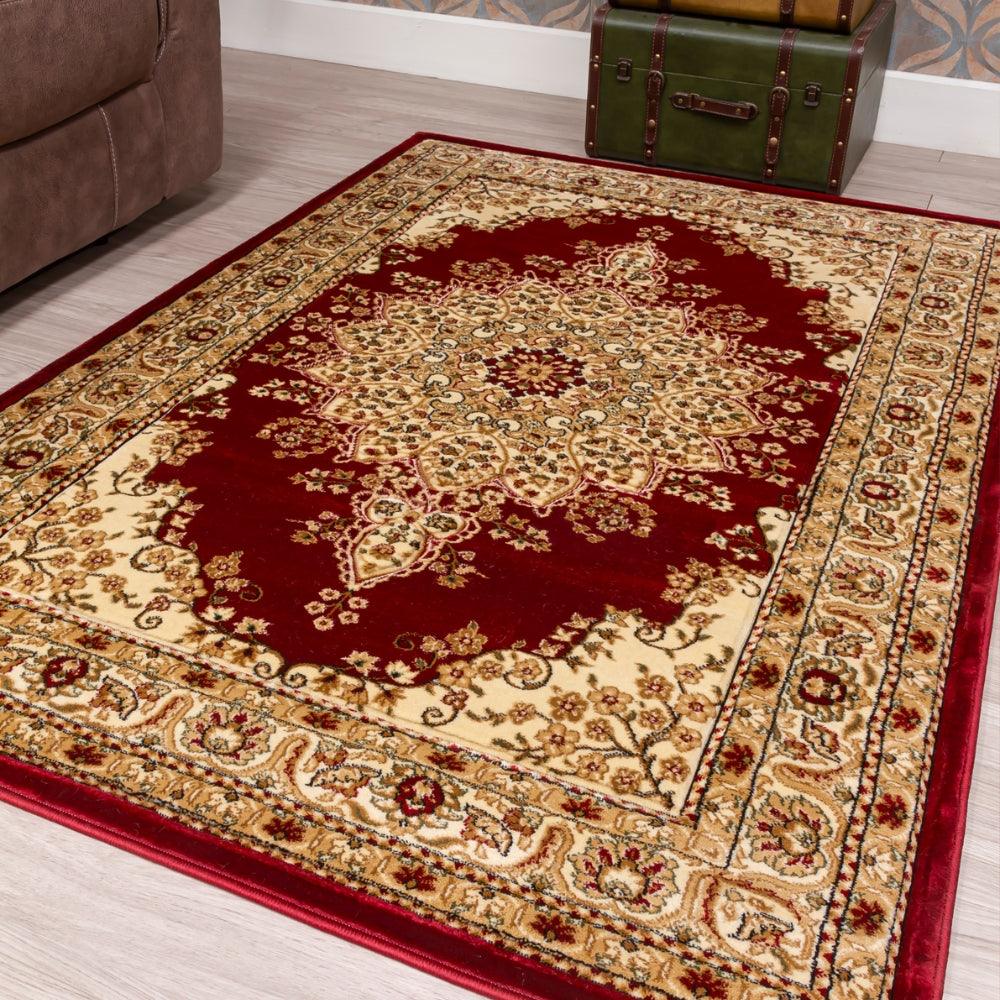 Classique Medallion Red Rug | Traditional Elegance Meets Modern Comfort - Image 4