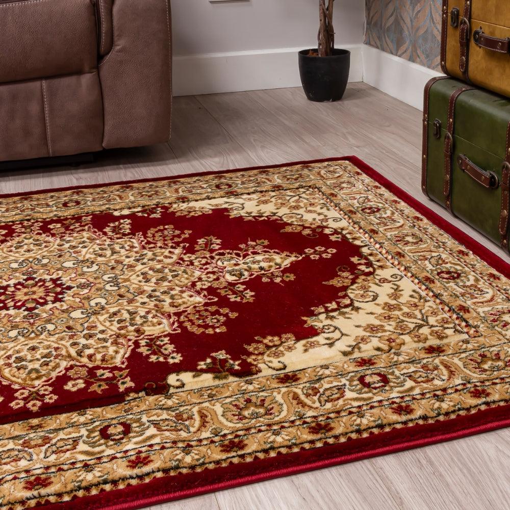 Classique Medallion Red Rug | Traditional Elegance Meets Modern Comfort - Image 5