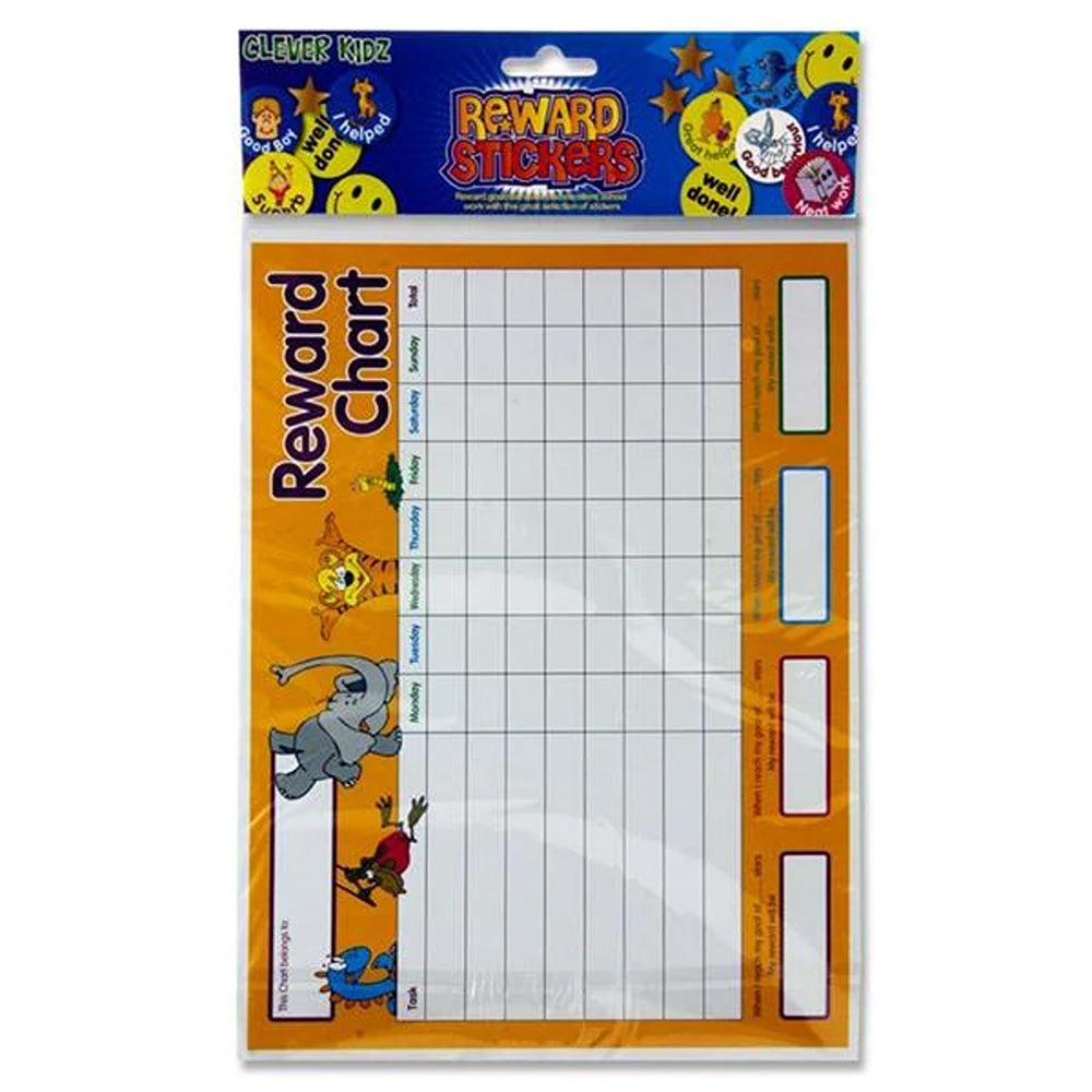 Clever Kidz Good Behaviour Reward Chart | 8 Tiers of Tasks