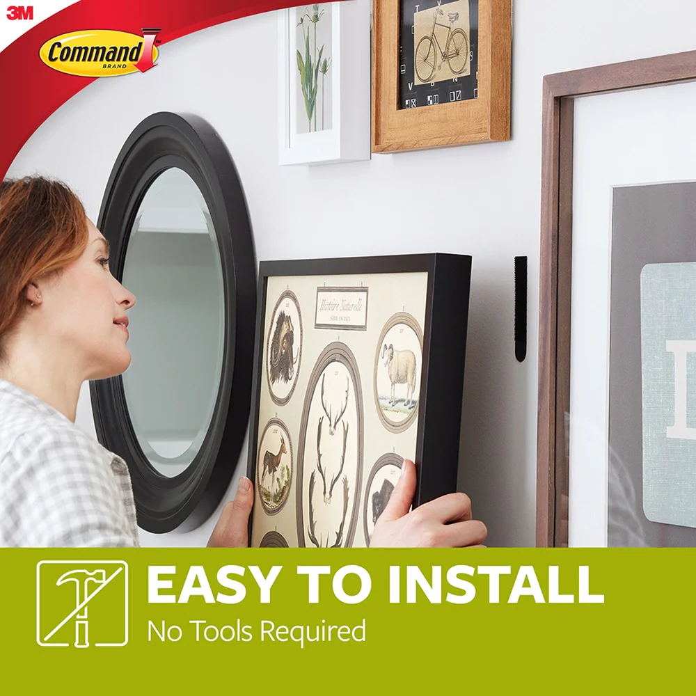 Command Large Picture Hanging Strips | Black | Supports up to 7.2 kg - Image 2