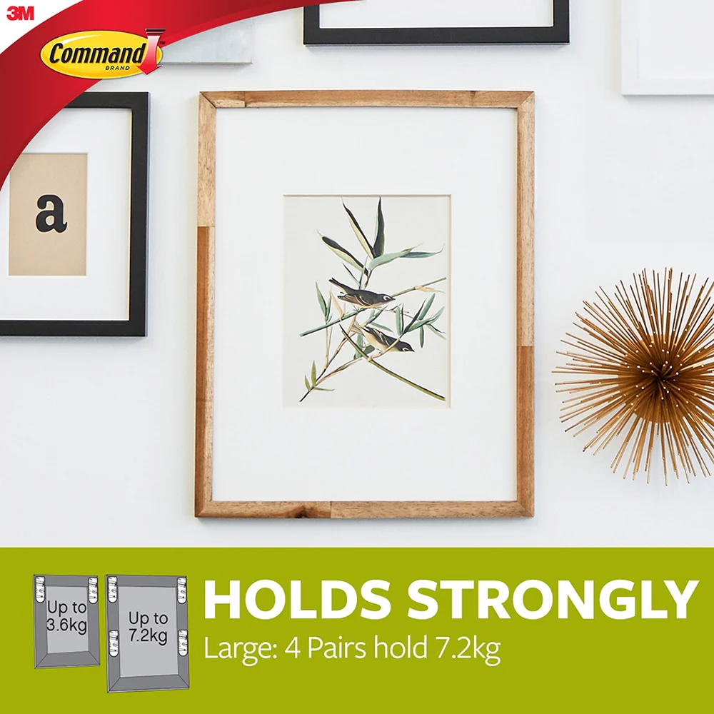 Command Large Picture Hanging Strips | Black | Supports up to 7.2 kg - Image 3