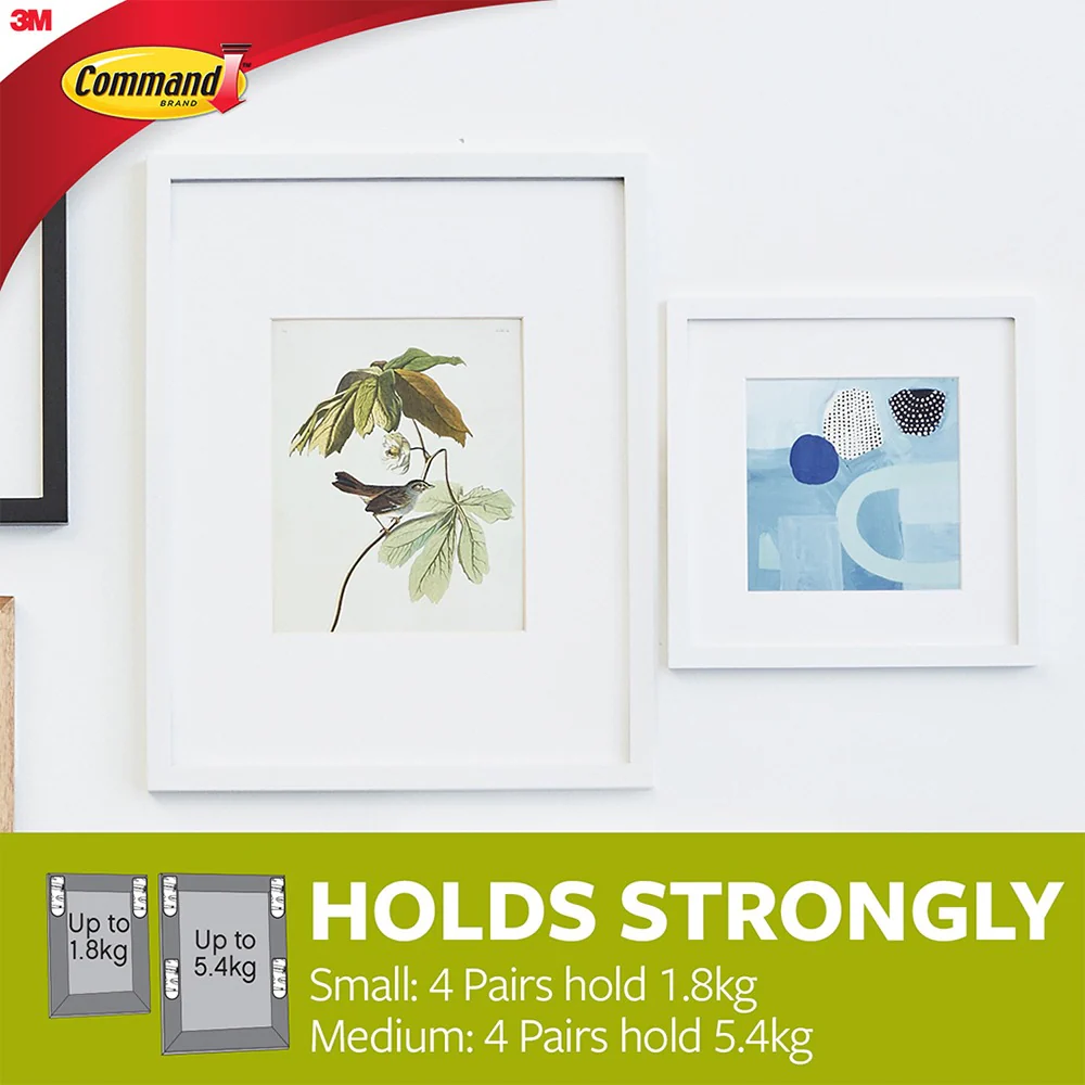 Command Medium Picture Hanging Strips | Holds up to 5.4 kg, Damage-Free, Repositionable - Image 2