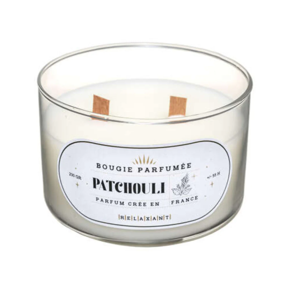 Comptoir de la Bougie Patchouli Scented Candle | Two Wooden Wicks, 470g