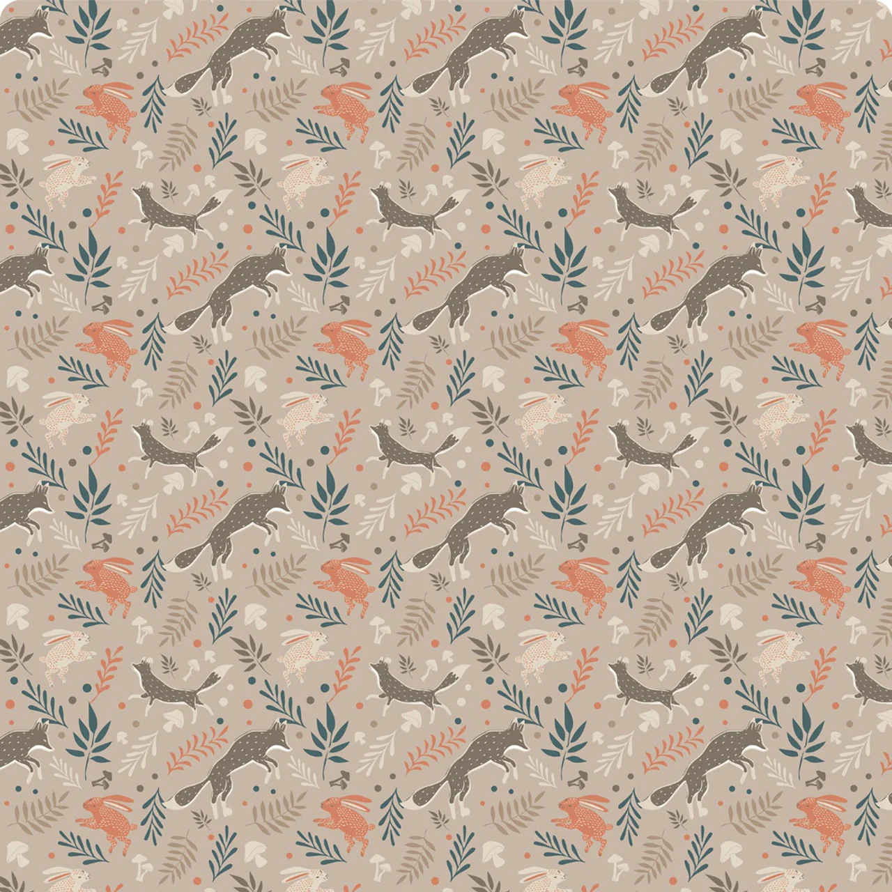 Country Club Woodland Creatures Printed Throw | 120x150cm Flannel - Image 2