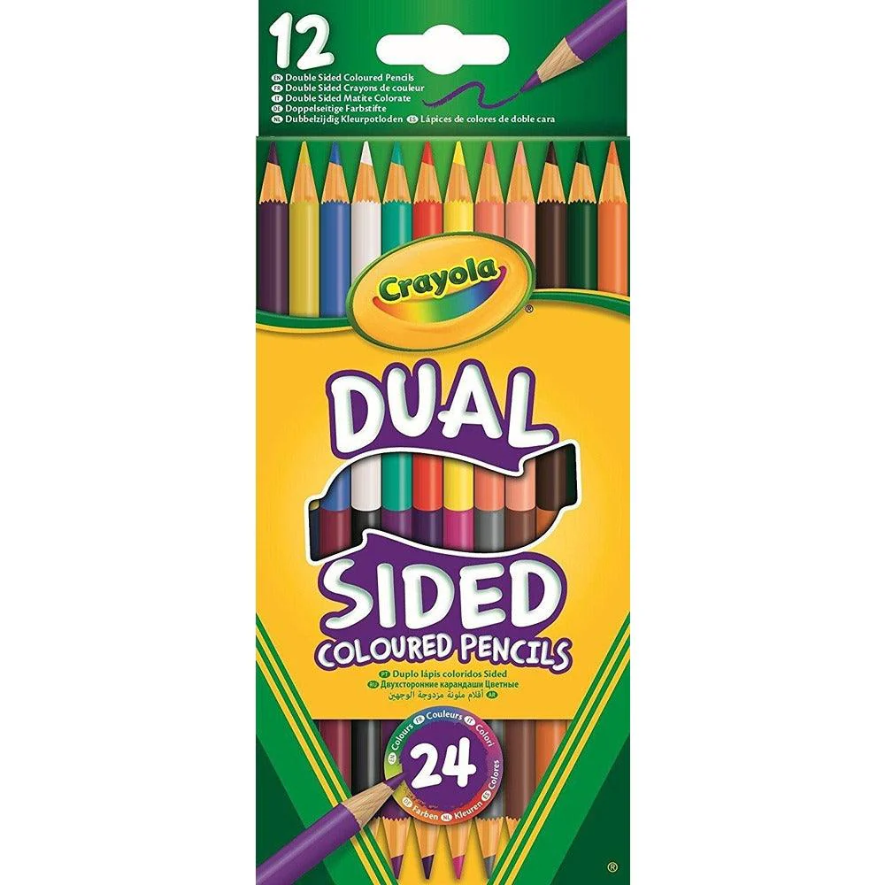 Crayola Dual Sided Coloured Pencils | 12ct | 24 Colors