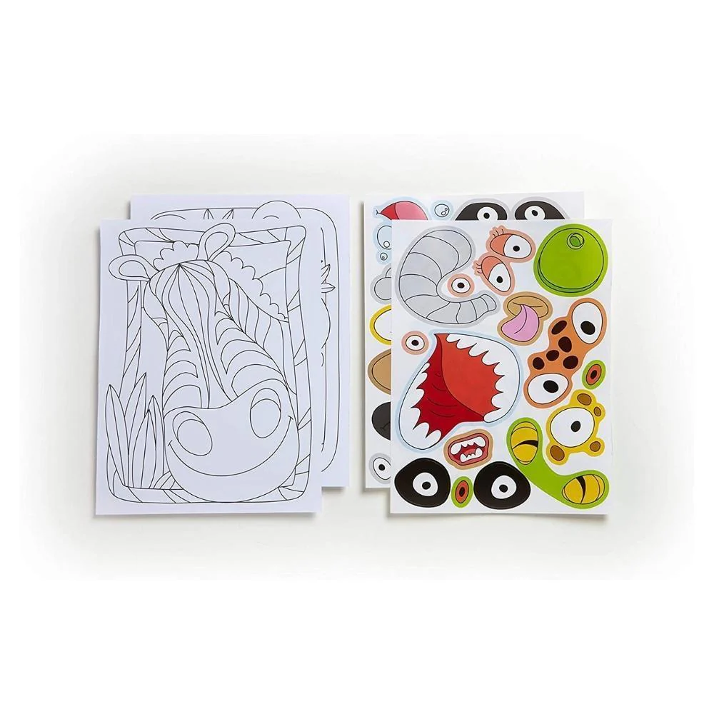 Crayola Funny Faces Animals Colouring & Stickers Book - Image 4