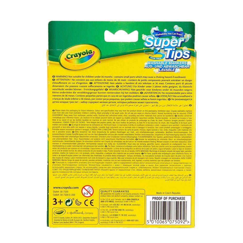 Crayola Supertips Washable Markers | Pack of 12 - Image 2