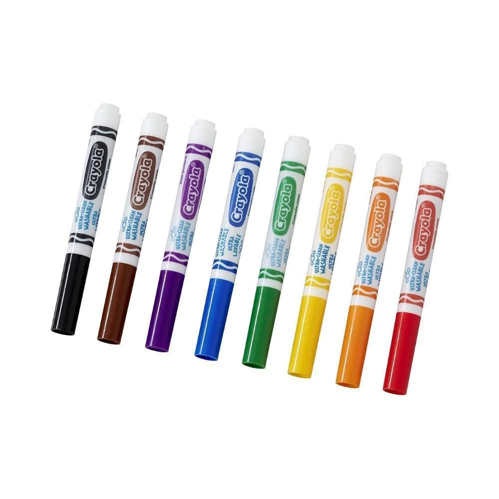 Crayola Ultra-Clean Washable Markers | 8 Pack - Image 2
