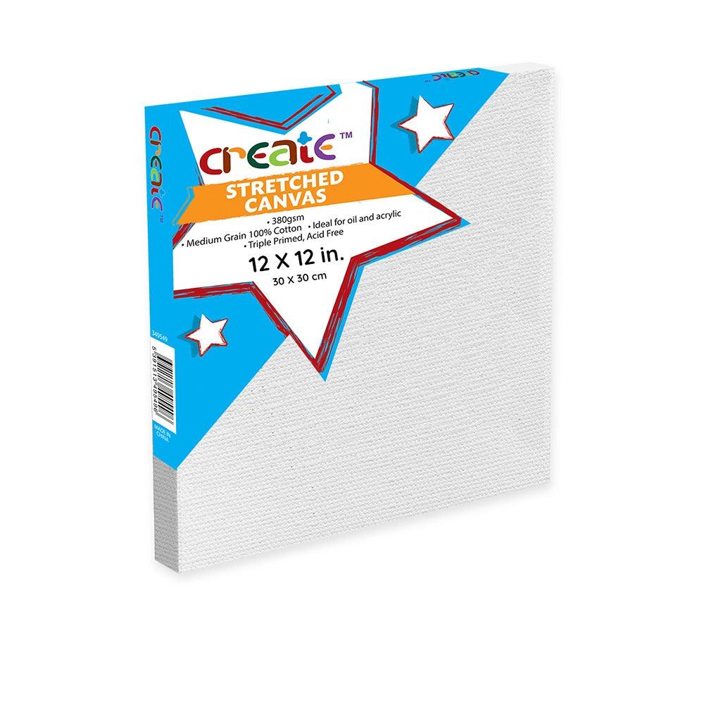 Create Professional-Grade Art Canvas | 30X30cm, 380gsm Medium Grain 100% Cotton