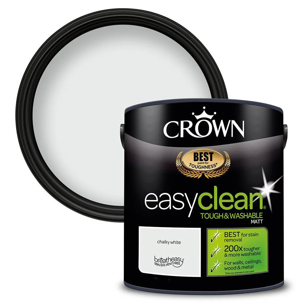 Crown Easyclean Matt Emulsion Paint | Chalky White