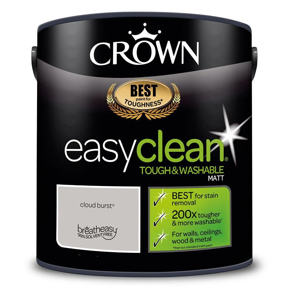 Crown Easyclean Matt Emulsion Paint | Cloud Burst - Image 4