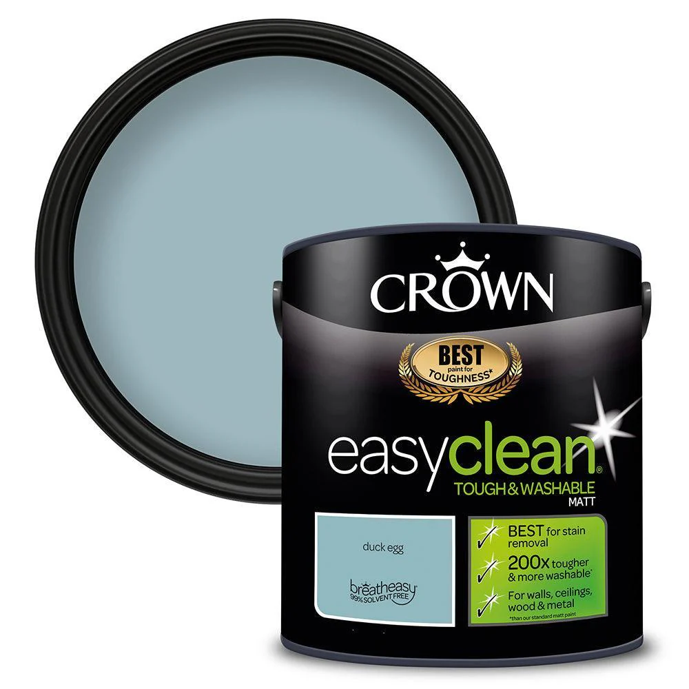 Crown  Easyclean Matt Emulsion Paint | Duck Egg