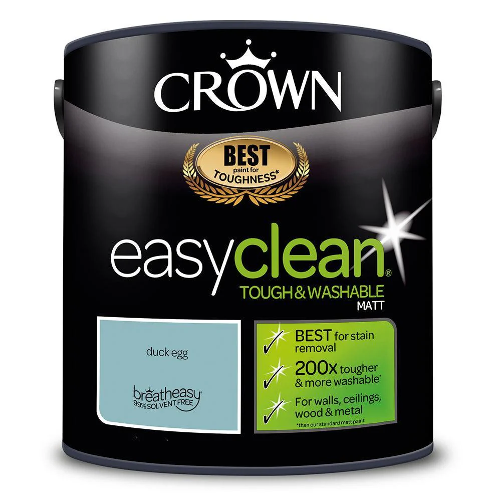 Crown  Easyclean Matt Emulsion Paint | Duck Egg - Image 4