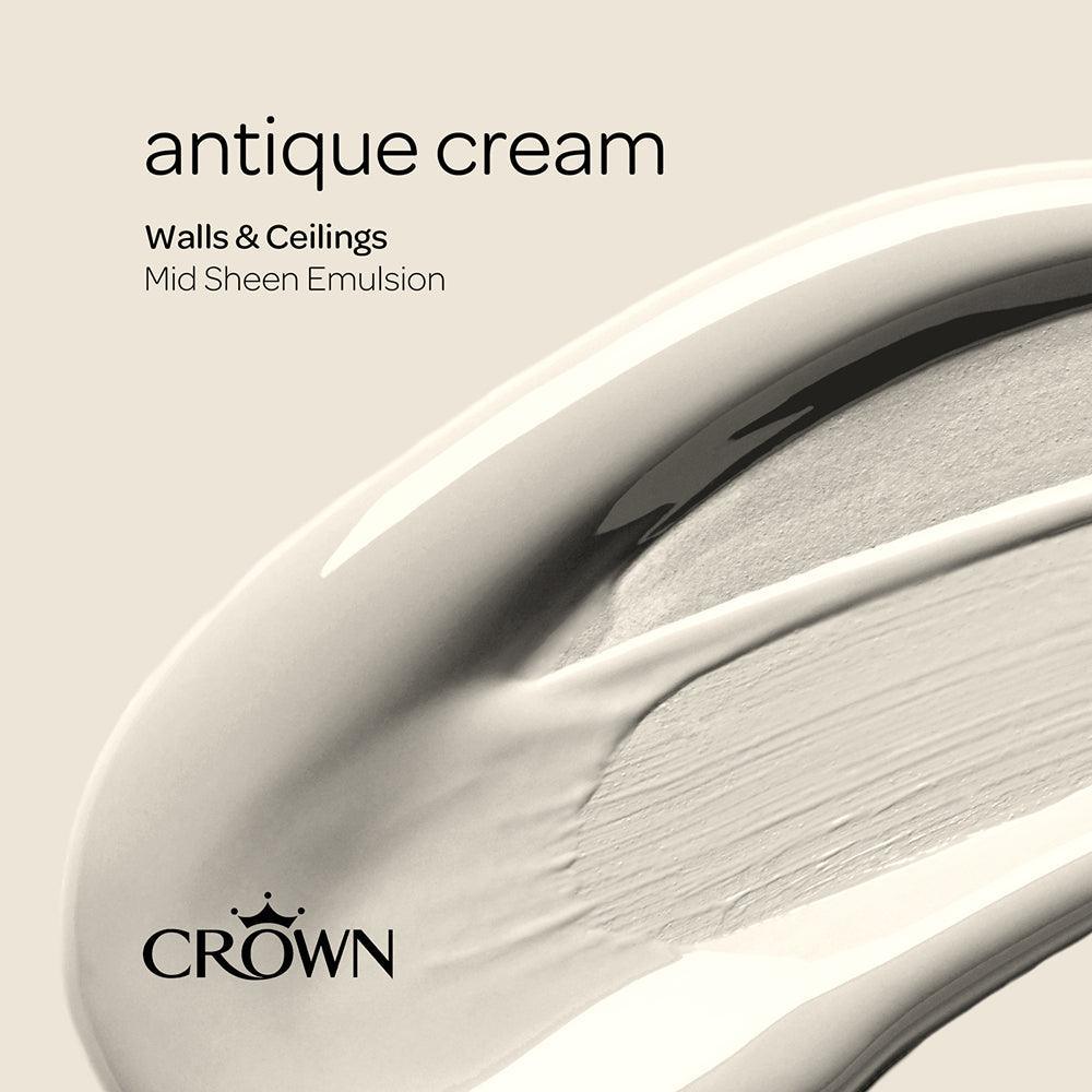 Crown Mid Sheen Emulsion Paint | Antique Cream - Image 9