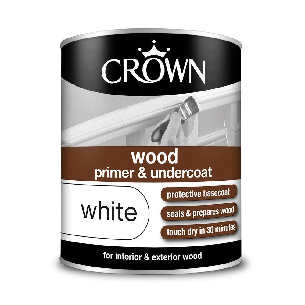 Crown Quick Dry Wood Primer & Undercoat | White - Image 3