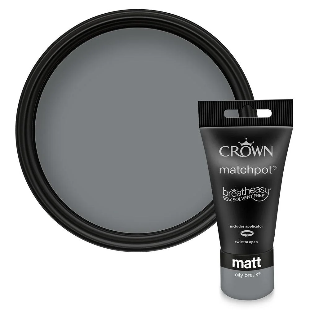 Crown Walls & Ceilings Matt Emulsion | City Break | 40ml Tester