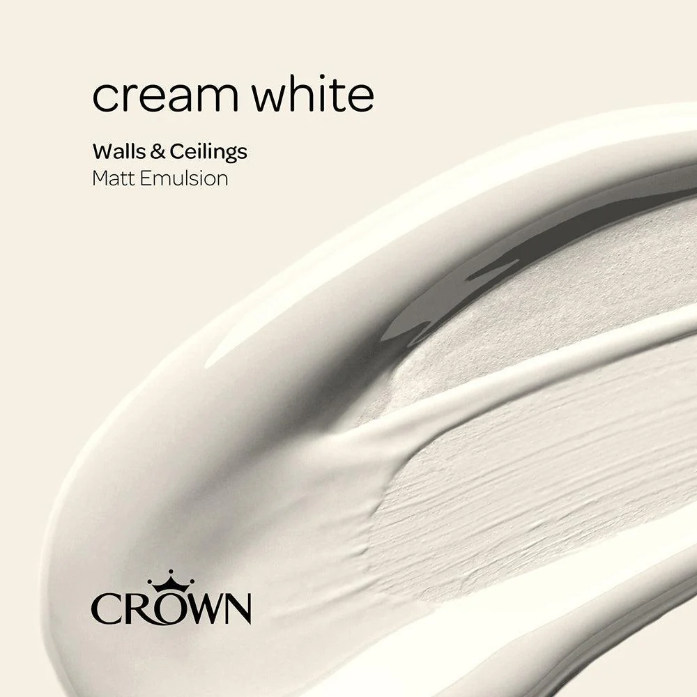 Crown Walls & Ceilings Matt Emulsion | Cream White | 40ml Tester - Image 7