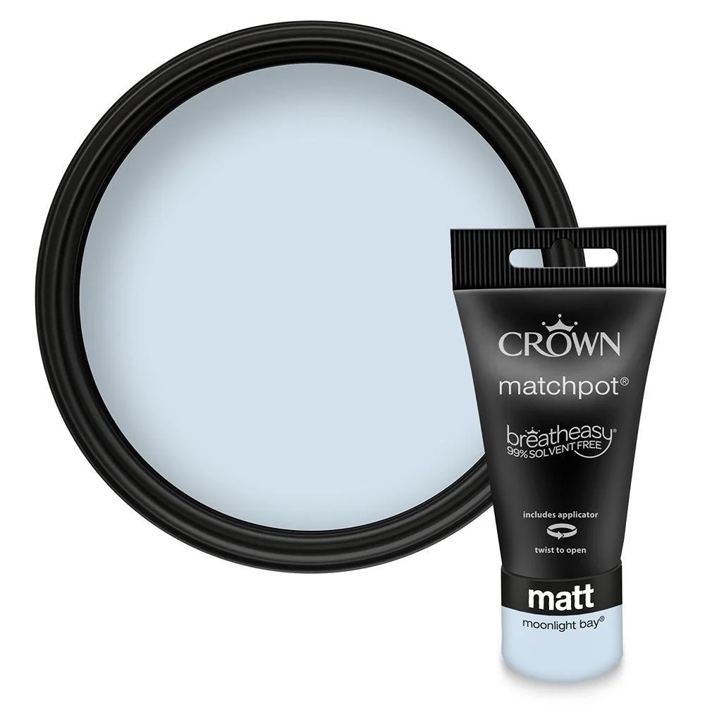 Crown Walls & Ceilings Matt Emulsion | Moonlight Blue | 40ml Tester